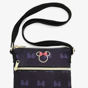 Loungefly Disney Minnie Mouse Gold & Black Passport Crossbody Bag
